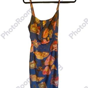 Maeve Blue Floral Midi Dress